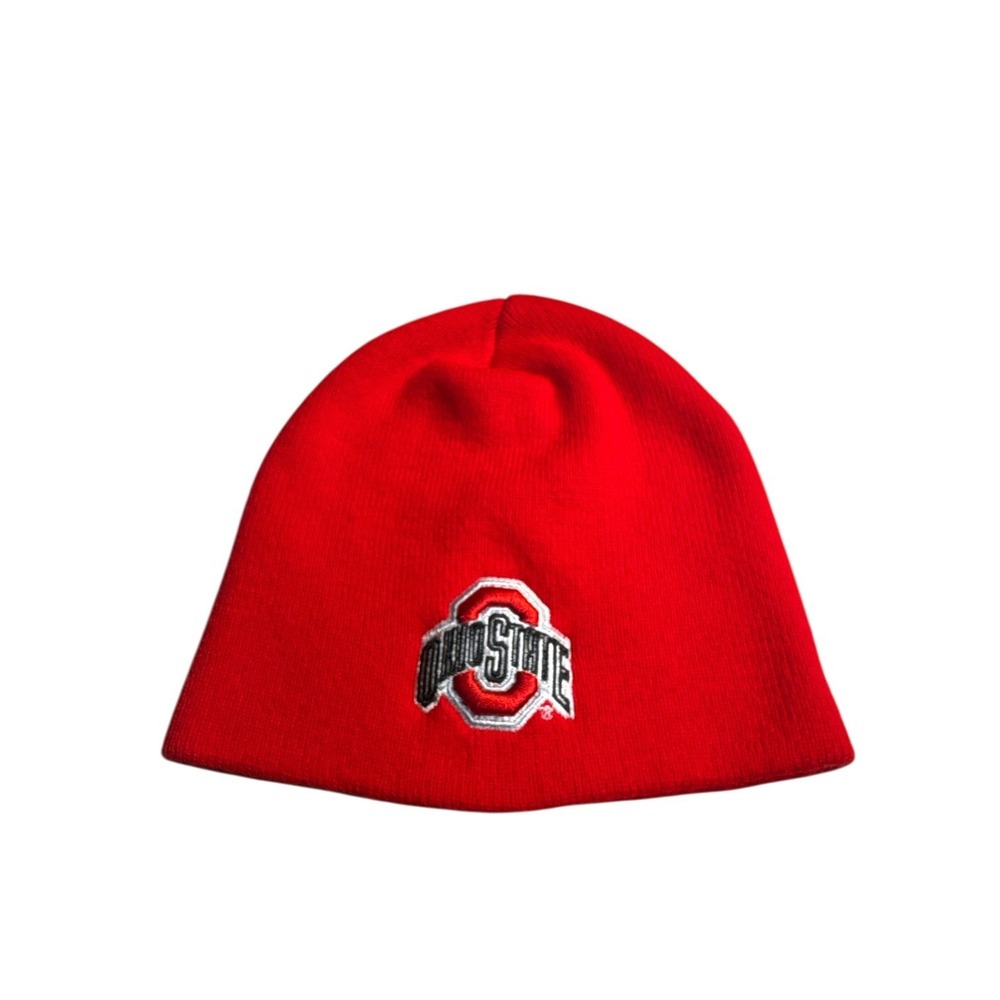 NCAA Ohio State Buckeyes Red Cuffed Knit Beanie Hat Winter Officially Licensed